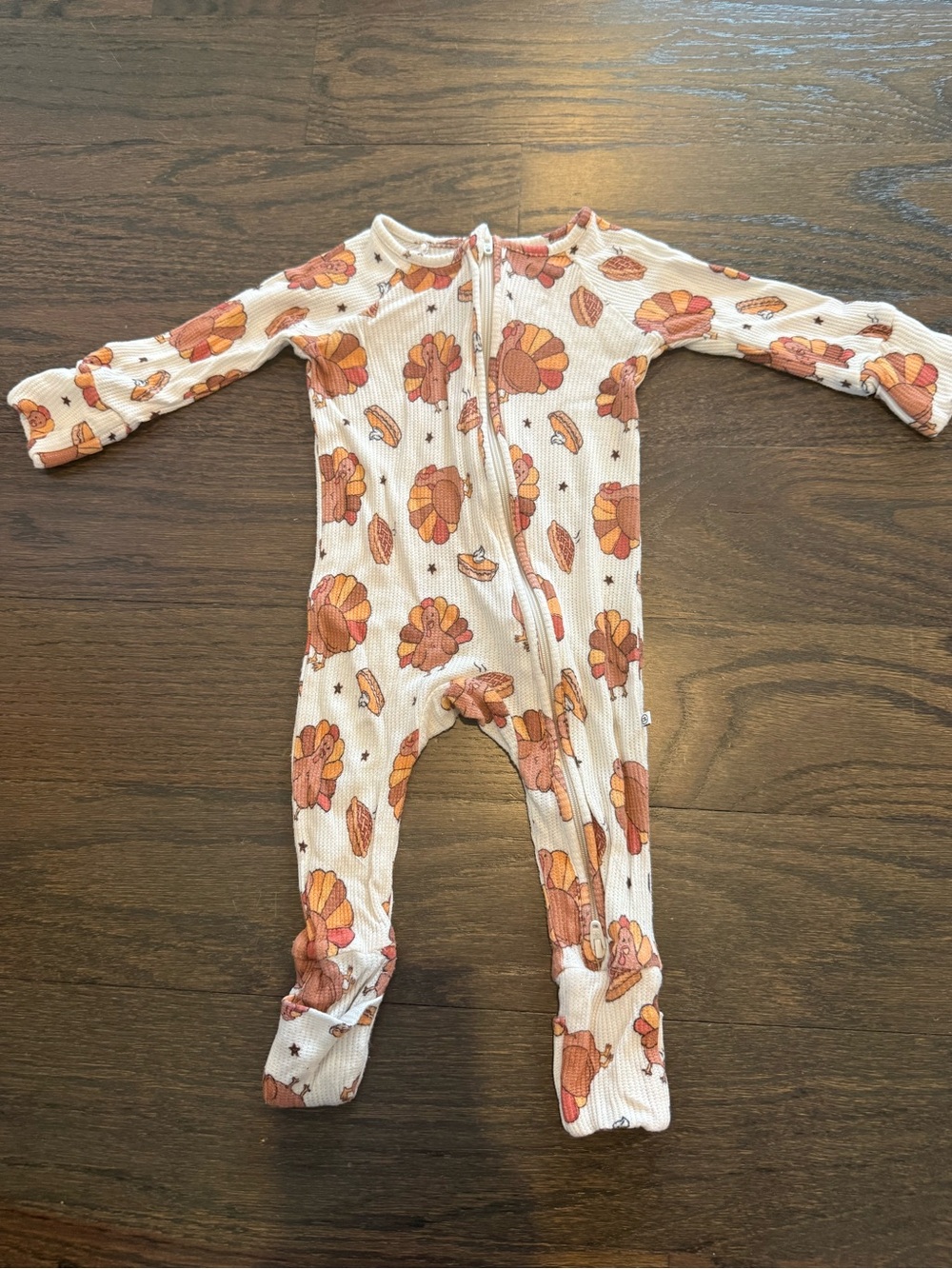 Caden Lane 0-3 Month Bamboo Turkey Thanksgiving Footie